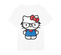 Hello Kitty Nerd Maglietta, Donna Plus-Size, Bianco, 1X