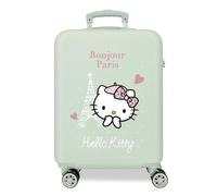 Hello Kitty Paris Cabin Valigia Verde 38x55x20 cm Rigido ABS Chiusura laterale a combinazione 34L 2 kg 4 Doppie ruote Bagaglio a mano