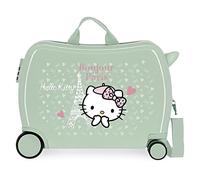 Hello Kitty Paris Valigia per bambini verde 50x39x20 cm ABS rigido Chiusura a combinazione laterale 34L 1,8 kg 4 ruote Bagaglio a mano