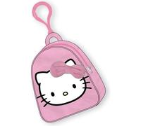 Hello Kitty - Portamonete in peluche con motivo ufficiale Hello Kitty, chiusura con zip e dimensioni compatte per riporre monete, banconote o piccoli accessori per bambini, Hello Kitty, licenza