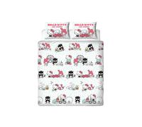 CHARACTER WORLD Hello Kitty, set copripiumino matrimoniale ufficiale, design raro, double-face, prodotto ufficiale, con federe coordinate