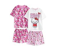 Hello Kitty Rosa Hearts And Bows Confezione multipla da 2 pigiami a maniche cort
