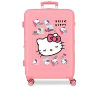 Hello Kitty Sanrio Bows Medium Rosa Valigia 46x65x23 cm Rigido ABS Lucchetto a Combinazione Laterale 56L 3.1kg 4 Doppie Ruote