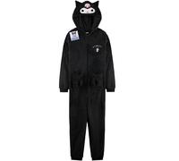 Hello Kitty Sanrio Kuromi Girls Fleece Onesie with Hood, Loungewear Pyjamas Kawaii Sleepsuit Kids Teens, Anime Gifts for Girls (7-8 Anni, Nero Kuromi)