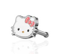 Hello Kitty Sanrio - Piercing da naso da donna, 20 g, in acciaio inox, con licenza ufficiale, senza pietre preziose, Acciaio inossidabile, Senza pietra preziosa