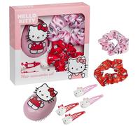 Hello Kitty Sanrio Spazzola Capelli e Set Accessori Capelli Bambina Donna, Fermagli Capelli, Elastici Capelli, Districante Spazzola, Regali per Lei (Hello Kitty Spazzola e Accessori)