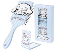 Hello Kitty Sanrio Spazzola Capelli e Specchio Set Accessori Capelli Bambina Donna, Kuromi Cinnamoroll Spazzola Piatta Districante Specchio Pieghevole (Cinnamoroll Pennello e Specchio)