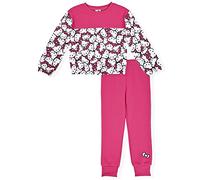 Hello Kitty Set da jogging per ragazze, 2 pezzi, felpa girocollo e pantaloni della tuta, Fucsia/Bianco, 4 anni