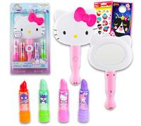 Hello Kitty Set di balsamo per le labbra, confezione da 4 con specchio luminoso, adesivi e altro