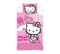 Hello Kitty Set Di Biancheria Da Letto Rosa 2 Pezzi 135 X 200 Cm 100% Cotone