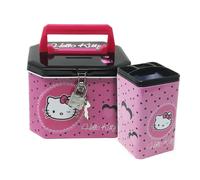 Hello Kitty Set Salvadanaio Porta Penne Latta Box Sanrio