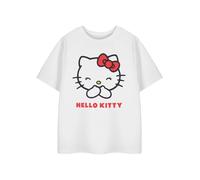 Hello Kitty T-shirt bianca da ragazza | T-shirt classica a maniche corte con grafica | Top con logo Sanrio per bambini | Abbigliamento retrò con cartoni animati | Regalo carino per bambini e