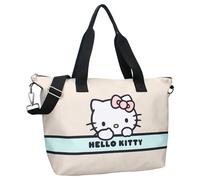 HELLO KITTY Take Me To The Party - Borsa grande Shopper Shopping bag - Dimensioni 48x32x14cm - Colore Beige