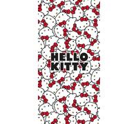 Hello Kitty - Telo mare per ragazze, 100% spugna di cotone, 70 x 140 cm, morbido, leggero e assorbente, grazioso asciugamano rosa per bambini, bambini e fan di Hello Kitty