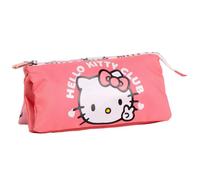 ARTESANÍA CERDÁ, S.L. Astuccio portapenne Hello Kitty 3 scomparti con chiusura a cerniera Rosa