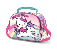 Hello Kitty Unicorn-Borsa Porta Merenda 3D, Rosa, 26 x 20 cm, Capacità 5 L