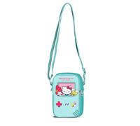 Hello Kitty Videogame-Borsa a Tracolla per Cellulare Lite, Turchese, 13 x 19 cm