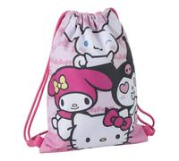 Hello Kitty - Zaino per la scuola, con cordoncino, per bambina, ufficiale Sanrio
