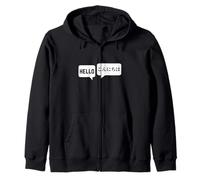 Hello Konnichiwa Japanese-English Translator Felpa con Cappuccio