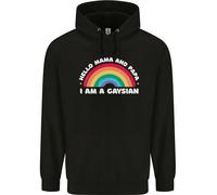 Hello Mama & Papa Im A Gaysian Lgbt Bambini Felpa con Cappuccio