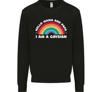 Hello Mama & Papa Im A Gaysian Lgbt Bambini Felpa Maglione