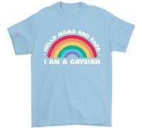 Hello Mama & Papa Im A Gaysian Lgbt T-Shirt 100% Cotone