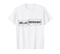 Hello Merhaba Bilingual Turkish-English Translator Maglietta