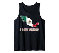 Hello Mexico I Love Mexico Map Flag Orgoglioso Messicano Papa Mama Canotta