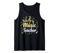 Hello Music Teacher Note Musicali Chiave di Violino Canotta
