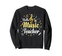 Hello Music Teacher Note Musicali Chiave di Violino Felpa