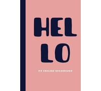 Hello: my english vocabulary