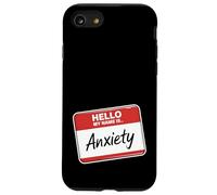 Hello My Name Is Anxiety Tag Nome Divertente Inverso Custodia per iPhone SE (2020) / 7 / 8