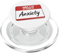 Hello My Name Is Anxiety Tag Nome Divertente Inverso PopSockets PopGrip per MagSafe