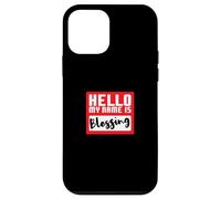 Hello My Name is Blessing in Disguise Divertente festa di Halloween Custodia per iPhone 12 mini