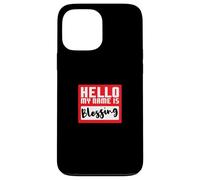 Hello My Name is Blessing in Disguise Divertente festa di Halloween Custodia per iPhone 13 Pro Max