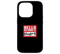 Hello My Name is Blessing in Disguise Divertente festa di Halloween Custodia per iPhone 14 Pro