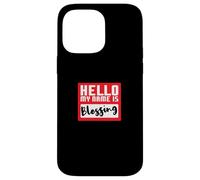 Hello My Name is Blessing in Disguise Divertente festa di Halloween Custodia per iPhone 14 Pro Max