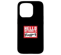Hello My Name is Blessing in Disguise Divertente festa di Halloween Custodia per iPhone 15 Pro