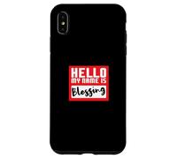Hello My Name is Blessing in Disguise Divertente festa di Halloween Custodia per iPhone XS Max