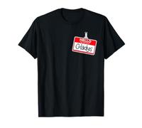 Hello My Name Is Gladys Lazy Halloween Costume Tag Nome Maglietta