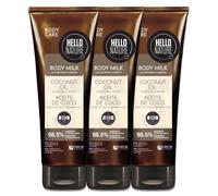 Hello Nature Body Milk Lotion per la cura del corpo con olio di cocco