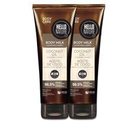 Hello Nature Body Milk Lotion per la cura del corpo con olio di cocco
