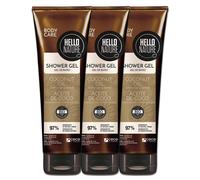 Hello Nature Gel Doccia con Olio di Cocco Cura Delicata del Corpo 3x25