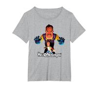 Hello Neighbor - Disegni correlati al Gioco Maglietta, Donna Plus-Size, Grigio Melange, 2X