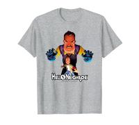 Hello Neighbor - Disegni correlati al Gioco Maglietta, Uomo, Grigio Melange, 6XL