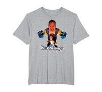 Hello Neighbor - Disegni correlati al Gioco Maglietta, Uomo Taglie Grandi, Grigio Melange, 2X Tall