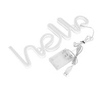 Hello Neon Sign, Led Hello Neon Light Luce Notturna Alimentata Tramite USB Come Decorazione da Parete Per La Camera dei Bambini, Camera da Letto, Bar, Ristorante, Sala Giochi, Natale, San Valentino