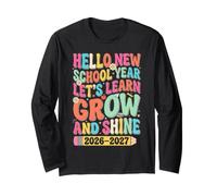 Hello New School Year Let's Learn Back to School 2026 Maglia a Manica