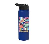 Hello New School Year Let's Learn Back to School 2026 Stainless Steel Insulated Water Bottle