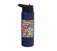 Hello New School Year Let's Learn Back to School 2026 Stainless Steel Insulated Water Bottle